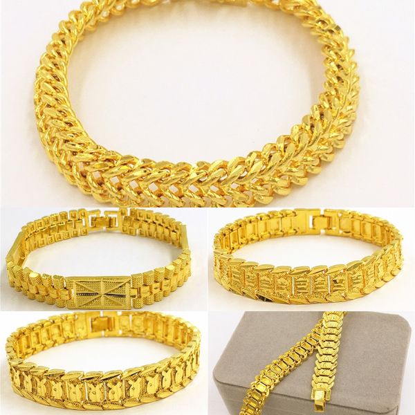 euro copper plated vietnam sargin men's wide version personalized watch bracelet bracelet chain long lasting new jewelry wpome, Golden;silver
euro copper plated vietnam sargin men's wide version personalized watch bracelet bracelet chain long lasting new jewelry wpome, Golden;silver