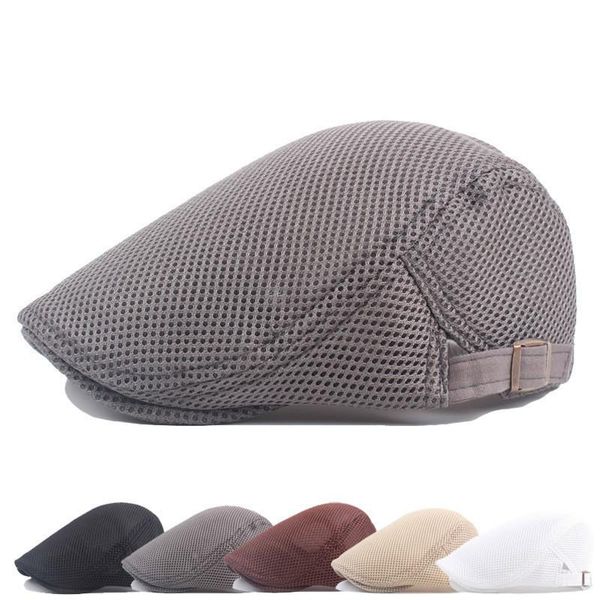 adjustable beret ventilation perspiration caps for men women summer outdoor hollow out mesh ventilation sun hat protection beret, Blue;gray
adjustable beret ventilation perspiration caps for men women summer outdoor hollow out mesh ventilation sun hat protection beret, Blue;gray