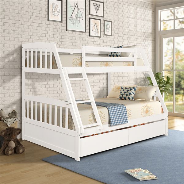 us stock solid wood twin over full bunk bed with two storage drawers ups fast shipping
us stock solid wood twin over full bunk bed with two storage drawers ups fast shipping