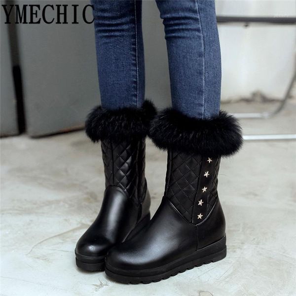 ymechic 2020 fashion black snow boots women white faux fur rivet platform shoes rivet winter plush warm ankle boots plus size 431
ymechic 2020 fashion black snow boots women white faux fur rivet platform shoes rivet winter plush warm ankle boots plus size 431