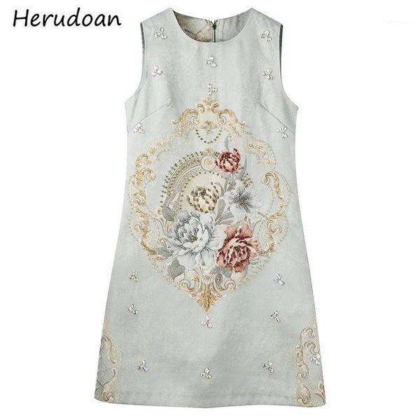 herudoan 2020 fashion runway summer vest short dress women sleeveless elegant beading flowers vintage jacquard dresses vestidos1, Black;gray
herudoan 2020 fashion runway summer vest short dress women sleeveless elegant beading flowers vintage jacquard dresses vestidos1, Black;gray