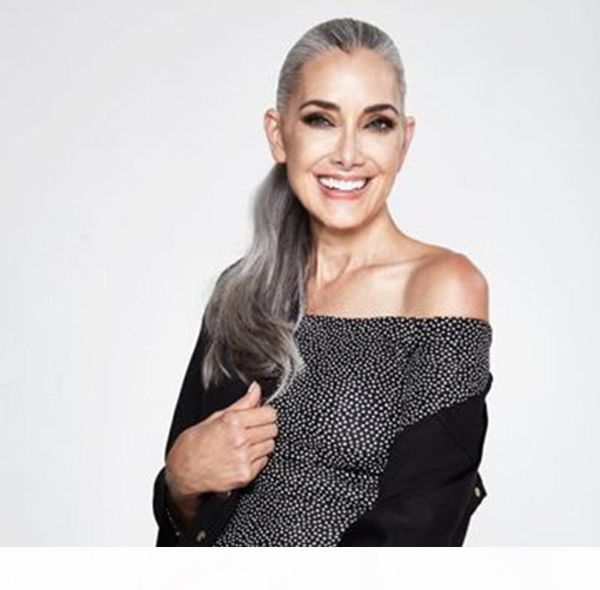 10a salt and pepper silver grey human ponytail wraps grey hair extension natural highlight straight gray human hairpiece celebrity hairstyle, Black
10a salt and pepper silver grey human ponytail wraps grey hair extension natural highlight straight gray human hairpiece celebrity hairstyle, Black