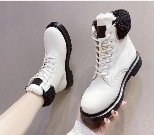 2020 winter boots women shoes warm plush sneakers women snow boots lace-up ankle casual shoes, Black 
2020 winter boots women shoes warm plush sneakers women snow boots lace-up ankle casual shoes, Black