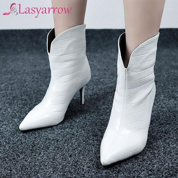 lasyarrow 2020 new brand women boots fashion super high heels ankle boots faux leather autumn pointed toe winter1, Black
lasyarrow 2020 new brand women boots fashion super high heels ankle boots faux leather autumn pointed toe winter1, Black