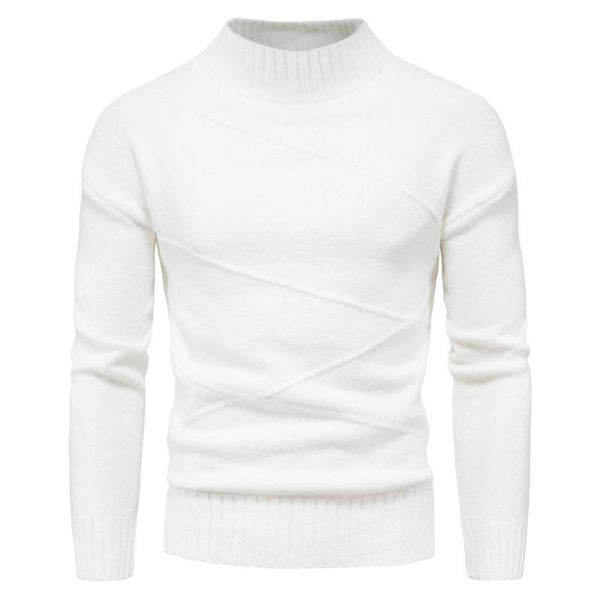 men's sweaters 2021 autumn and winter turtleneck sweater solid color casual slim fit brand knitted pullover, White;black
men's sweaters 2021 autumn and winter turtleneck sweater solid color casual slim fit brand knitted pullover, White;black