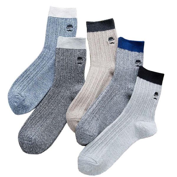 men's socks winter warmth embroidery solid color retro pure cotton casual 5 pair, Black
men's socks winter warmth embroidery solid color retro pure cotton casual 5 pair, Black
