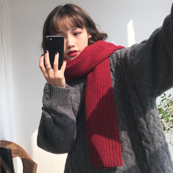 reserved temperament wine red student wool scarf for women winter korean version, all-around, thick and warm knitted bib fashion, Blue;gray
reserved temperament wine red student wool scarf for women winter korean version, all-around, thick and warm knitted bib fashion, Blue;gray