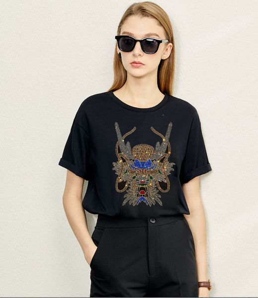 2021 will see diamonds t shirt of women with short sleeves the loose neck tshirt hkdr, White
2021 will see diamonds t shirt of women with short sleeves the loose neck tshirt hkdr, White