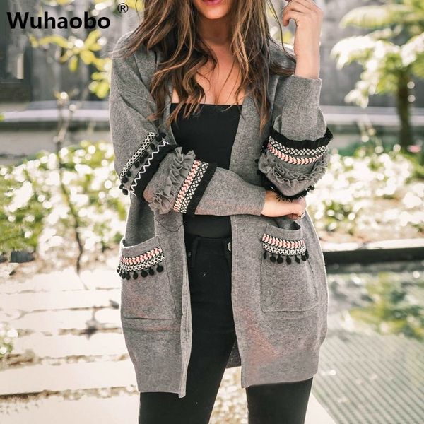wuhaobo tassels loose sweater coat women autumn warm outwear winter knitted coat female long cardigan long sleeve y200910, White;black
wuhaobo tassels loose sweater coat women autumn warm outwear winter knitted coat female long cardigan long sleeve y200910, White;black