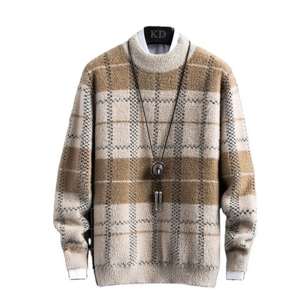 sweater men clothes 2021 winter thick plush warm mens plaid sweaters fashion classic round neck men's pullover warm pull homme, White;black
sweater men clothes 2021 winter thick plush warm mens plaid sweaters fashion classic round neck men's pullover warm pull homme, White;black