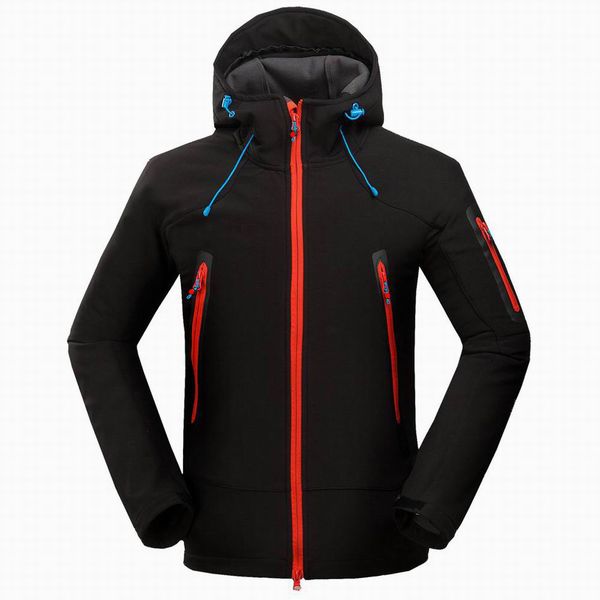 men softshell fleece hiking jacket water repellent autumn spring coat windproof thicken outdoor sport wear climb clothing, Black;brown
men softshell fleece hiking jacket water repellent autumn spring coat windproof thicken outdoor sport wear climb clothing, Black;brown
