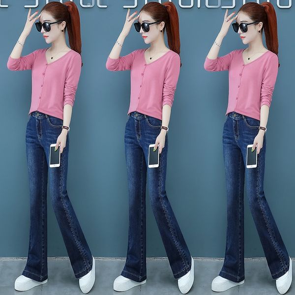 net red denim fashion suit women's autumn 2020 new style korean wide leg pants style show thin age reduction wide leg pants two piece s, Gray
net red denim fashion suit women's autumn 2020 new style korean wide leg pants style show thin age reduction wide leg pants two piece s, Gray