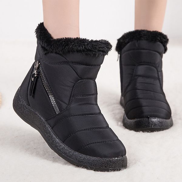 women boots 2020 new winter boots for women waterproof warm snow botas mujer zipper ankle boots low heels winter shoes women c1016, Black
women boots 2020 new winter boots for women waterproof warm snow botas mujer zipper ankle boots low heels winter shoes women c1016, Black