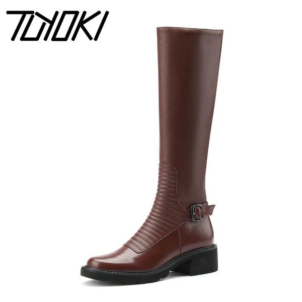 tuyoki new women knee high boots real leather buckle women winter long boots fashion cool shoes footwear size 34-39, Black 
tuyoki new women knee high boots real leather buckle women winter long boots fashion cool shoes footwear size 34-39, Black