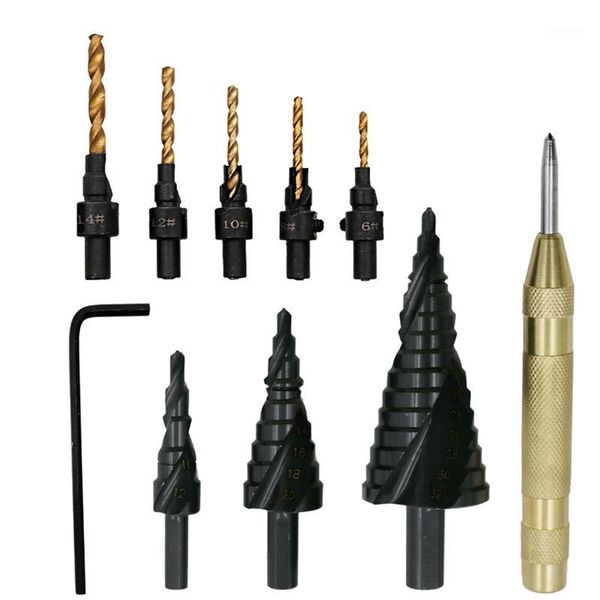 9pcs/set step drill bit set 1/4 inch hex shank countersink drill tools bit for plastic metal woodworking accessories1
9pcs/set step drill bit set 1/4 inch hex shank countersink drill tools bit for plastic metal woodworking accessories1