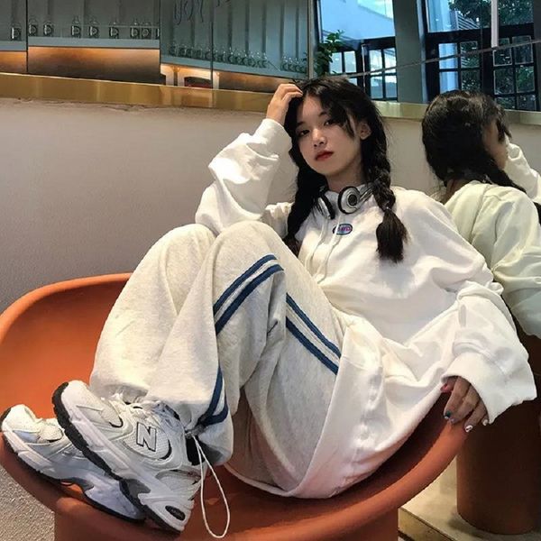 new women's clothes winter 2021 korean fashion loose with hoodie nightie and leisure leg pants two-piece suit 9lfl, White
new women's clothes winter 2021 korean fashion loose with hoodie nightie and leisure leg pants two-piece suit 9lfl, White