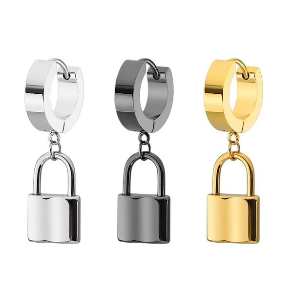 dangle & chandelier korean fashion black gold silver color lock earring for men women anniversary jewelry male female valentine's day g
dangle & chandelier korean fashion black gold silver color lock earring for men women anniversary jewelry male female valentine's day g