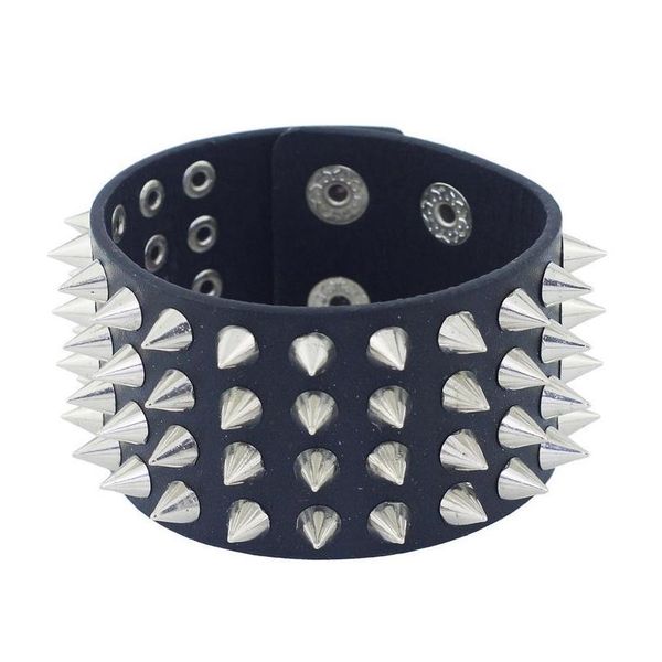 unique four row cuspidal spikes rivet stud wide cuff leather punk gothic rock bangle bracelet men jewe qylyoj, White
unique four row cuspidal spikes rivet stud wide cuff leather punk gothic rock bangle bracelet men jewe qylyoj, White