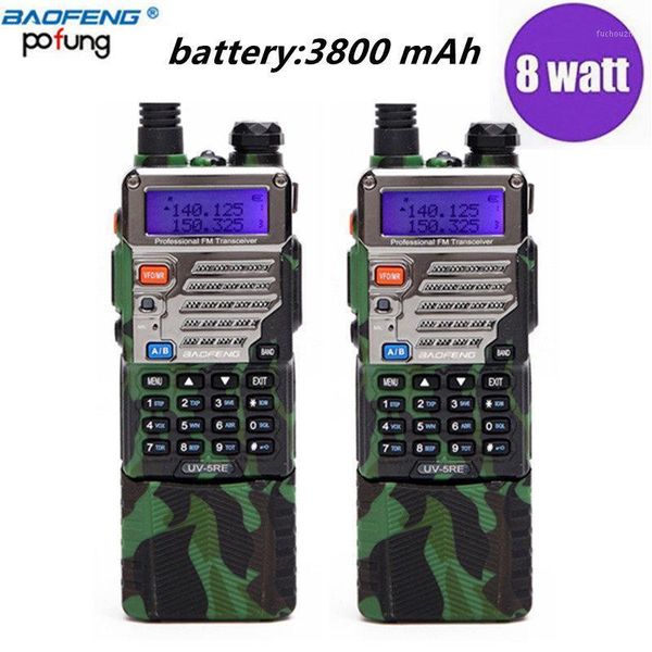 2pcs baofeng uv-5re 8w high power walkie talkie powerful 3800mah uhf vhf 8watts 10km range hiking uv5re cb portable ham radio1
2pcs baofeng uv-5re 8w high power walkie talkie powerful 3800mah uhf vhf 8watts 10km range hiking uv5re cb portable ham radio1