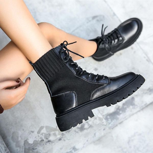 british style platform shoes women matin boots cross-tied fashion brand ladies ankle boots female botas mujer motorcycle1, Black
british style platform shoes women matin boots cross-tied fashion brand ladies ankle boots female botas mujer motorcycle1, Black