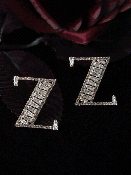 geometry earrings for women letter z metal drop hanging earrings lrregular korean zircon flash girls party jewelry, Silver
geometry earrings for women letter z metal drop hanging earrings lrregular korean zircon flash girls party jewelry, Silver
