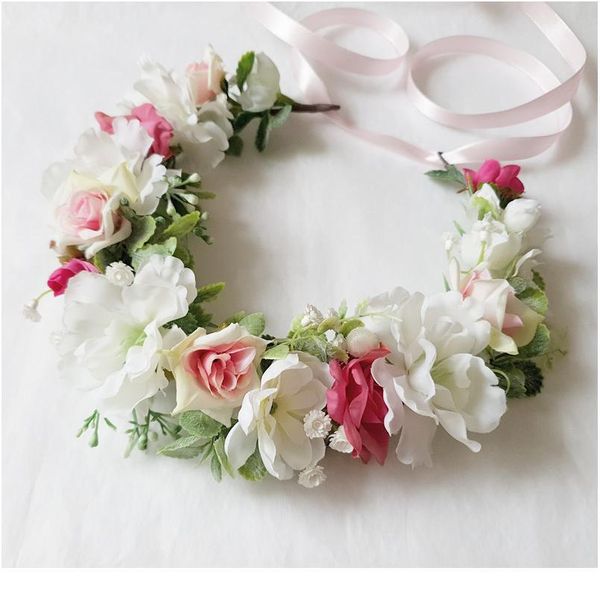 women wedding party headwear hair accessories girl pink white flower wreath crown festival headband headdress floral qyldut
women wedding party headwear hair accessories girl pink white flower wreath crown festival headband headdress floral qyldut