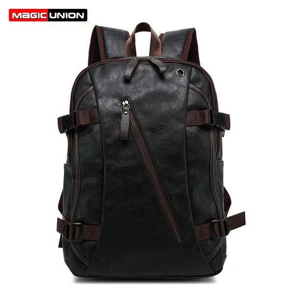 magic union men oil wax leather backpack men's casual backpack & travel bags western college style man backpacks mochila zip men t20060
magic union men oil wax leather backpack men's casual backpack & travel bags western college style man backpacks mochila zip men t20060