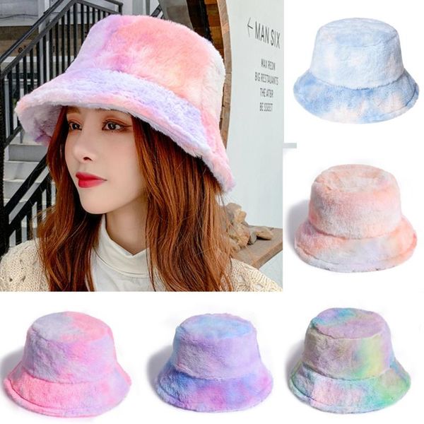 tie-dye hat women rainbow color plush fisherman cap winter warmth padded basin hat bucket outdoor walking cap, Blue;gray
tie-dye hat women rainbow color plush fisherman cap winter warmth padded basin hat bucket outdoor walking cap, Blue;gray