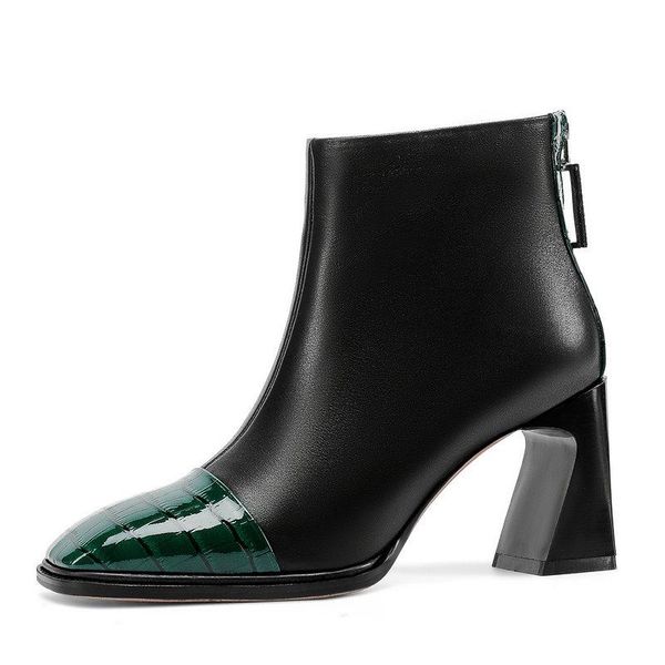 new ankle boots mixed colors genuine leather ladies boots autumn winter shoes woman zipper office lady working, Black
new ankle boots mixed colors genuine leather ladies boots autumn winter shoes woman zipper office lady working, Black