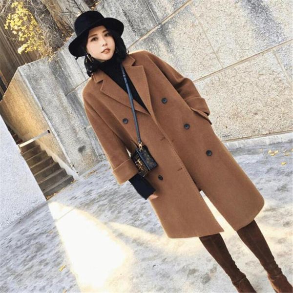 woolen blend coat women long sleeve turn-down collar outwear jacket casual autumn winter elegant overcoat l ladies work wear, Tan;black
woolen blend coat women long sleeve turn-down collar outwear jacket casual autumn winter elegant overcoat l ladies work wear, Tan;black