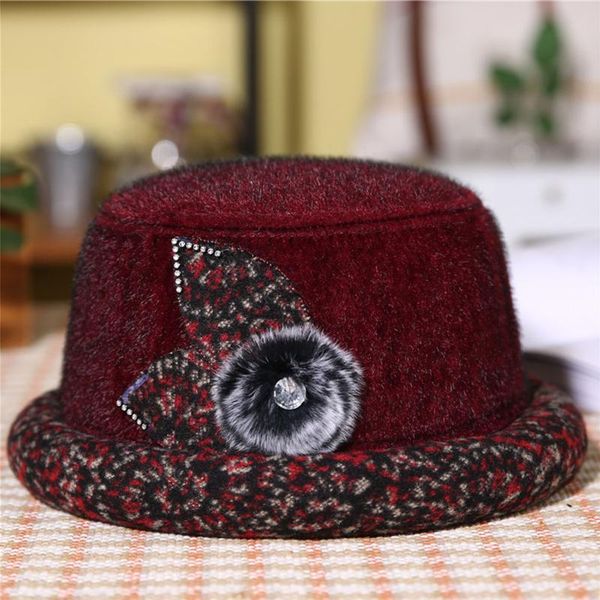 women vintage adjustable artificial wool middle aged hat soft autumn winter head wear daily casual round gift accessories, Blue;gray
women vintage adjustable artificial wool middle aged hat soft autumn winter head wear daily casual round gift accessories, Blue;gray