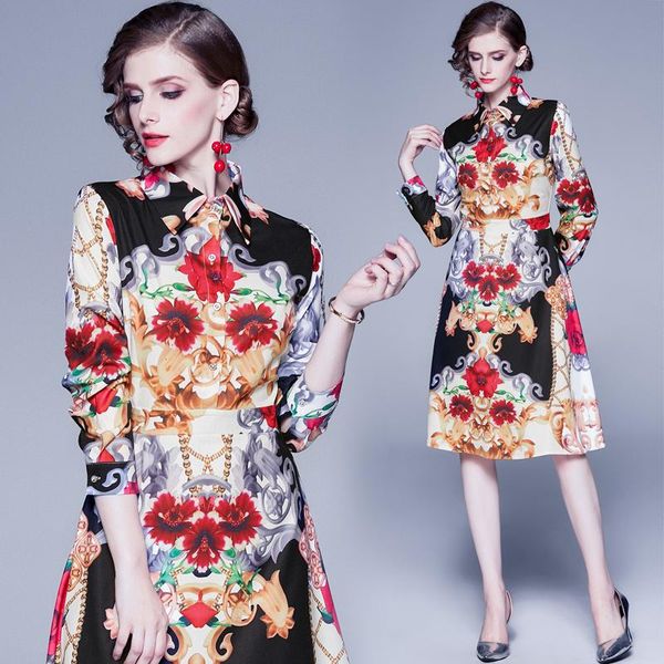 banulin 2020 summer runway dress vintage floral print midi dresses women elegant holiday party vestido robe femme, Black;gray
banulin 2020 summer runway dress vintage floral print midi dresses women elegant holiday party vestido robe femme, Black;gray