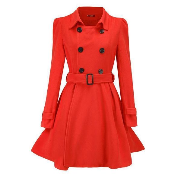 2021 autumn and winter new slim ruffled belt buckle woolen women's coat trench jacket, Black
2021 autumn and winter new slim ruffled belt buckle woolen women's coat trench jacket, Black