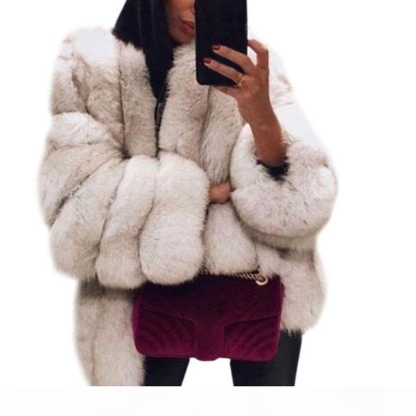women plus size thickened faux fur plain overcoat solid color long sleeve open front jacket coat luxury elegant, Black
women plus size thickened faux fur plain overcoat solid color long sleeve open front jacket coat luxury elegant, Black