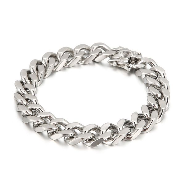 kb136585-z 12mm 8.66'' pure stainless steel cuban curb link chain bracelet bangle silver color high polished punk mens jewelry, Black
kb136585-z 12mm 8.66'' pure stainless steel cuban curb link chain bracelet bangle silver color high polished punk mens jewelry, Black