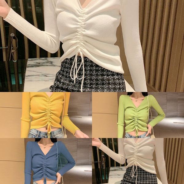 dkgjx fall 2019 new s v-neck drawstring for women 8-color short slim fit long sleeve t-shirt women's sweatert-shirt sweatert-shirt sw, White;black
dkgjx fall 2019 new s v-neck drawstring for women 8-color short slim fit long sleeve t-shirt women's sweatert-shirt sweatert-shirt sw, White;black