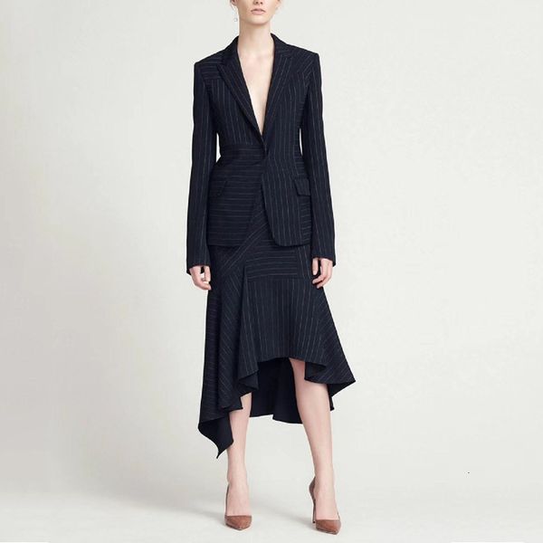high-end the lady chambers tuesdays blazer stripes trumpet ruffles exit two parts of clothes autumn 2021 women formal sets rups, Black;gray
high-end the lady chambers tuesdays blazer stripes trumpet ruffles exit two parts of clothes autumn 2021 women formal sets rups, Black;gray