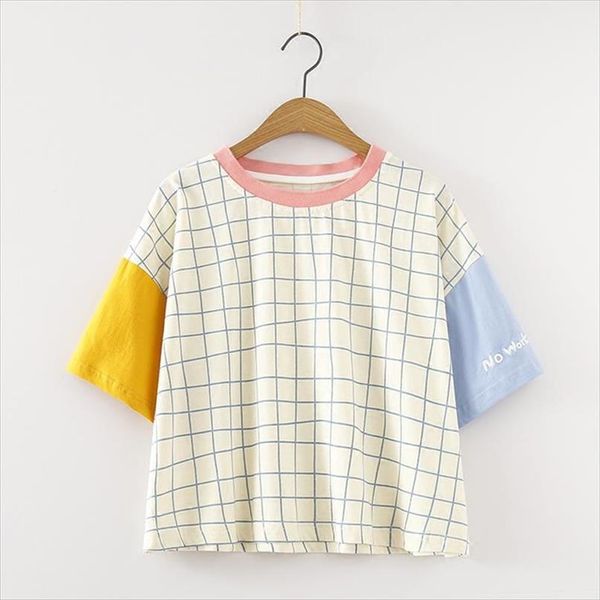 2020 summer harajuku plaid women t shirts fashion patchwork women tees short sleeve casual cotton female camisetas de mujer, White
2020 summer harajuku plaid women t shirts fashion patchwork women tees short sleeve casual cotton female camisetas de mujer, White