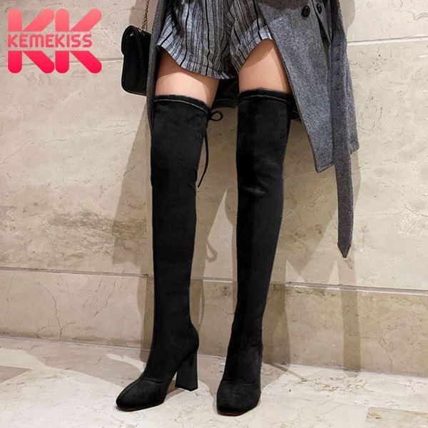 kemekiss stretch boots for women winter shoes thick heel warm over the knee high boots solid color party footwear size 34-431, Black
kemekiss stretch boots for women winter shoes thick heel warm over the knee high boots solid color party footwear size 34-431, Black