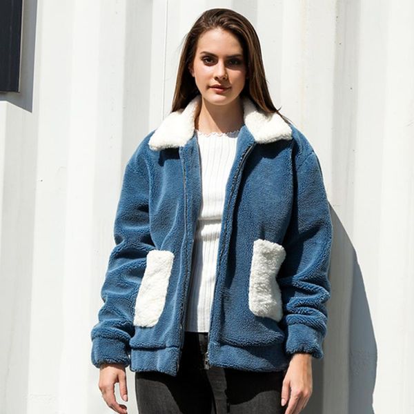 women winter warm soft zipper fur jacket female plush overcoat casual pocket outwear fashion turn down collar lambwool fur coat1, Black
women winter warm soft zipper fur jacket female plush overcoat casual pocket outwear fashion turn down collar lambwool fur coat1, Black