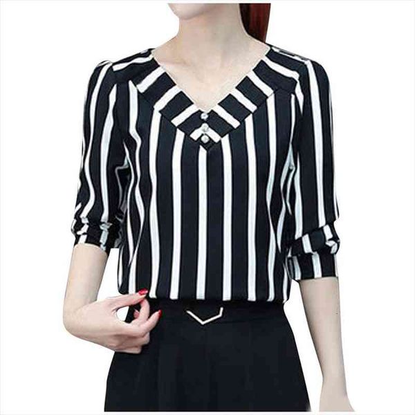 newly blouses fashion women three quarter sleeve blouse leisure stripe office lady shirts plus size blouse blusas, White
newly blouses fashion women three quarter sleeve blouse leisure stripe office lady shirts plus size blouse blusas, White
