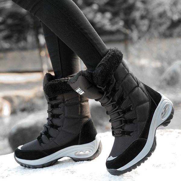 hucdml ladies boots keep warm quality in winter calf snow boots women lace up comfortable waterproof short girls 36-42, Black
hucdml ladies boots keep warm quality in winter calf snow boots women lace up comfortable waterproof short girls 36-42, Black
