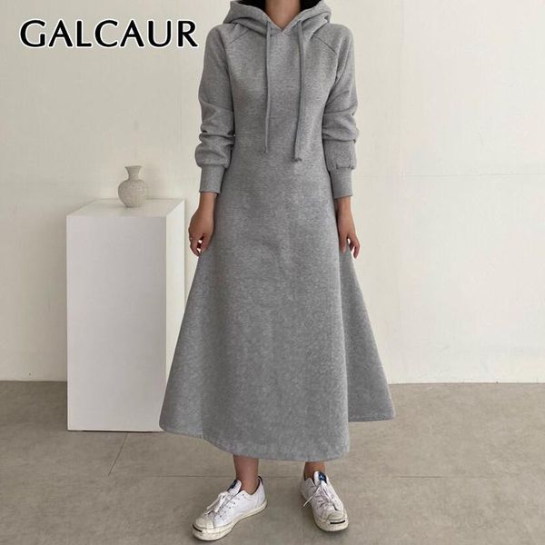 galcaur vintage dress for women hooded collar long sleeve loose oversized thick a line casual dresses female 2020 autumn clothes, Black;gray
galcaur vintage dress for women hooded collar long sleeve loose oversized thick a line casual dresses female 2020 autumn clothes, Black;gray