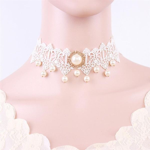 coxeer 1pc women choker vintage fake pearl lace decor bridal choker collar necklace for party jewelry accessories, Golden;silver
coxeer 1pc women choker vintage fake pearl lace decor bridal choker collar necklace for party jewelry accessories, Golden;silver