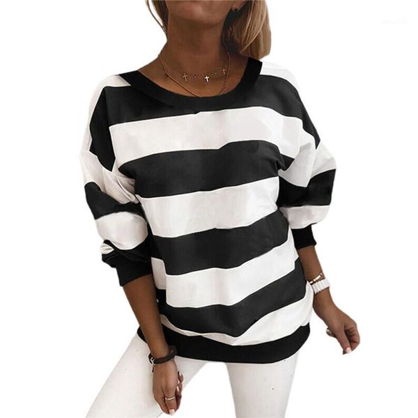 women's hoodies & sweatshirts autumn spring striped casual round neck women long sleeves wear female loose pullover streetwear jumper1, Black
women's hoodies & sweatshirts autumn spring striped casual round neck women long sleeves wear female loose pullover streetwear jumper1, Black
