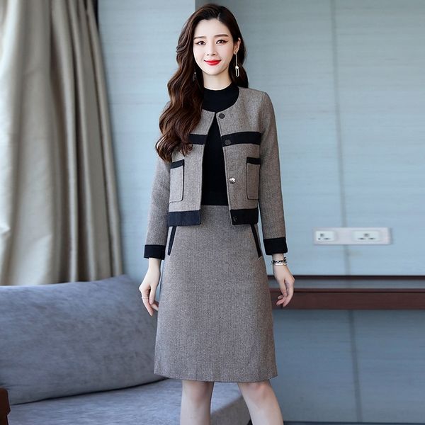 a5r24 overskirttwo-piece skirt and winter new fashion elegant set herringbone graceful coat socialite women's coat autumn overskirt 202, Gray
a5r24 overskirttwo-piece skirt and winter new fashion elegant set herringbone graceful coat socialite women's coat autumn overskirt 202, Gray