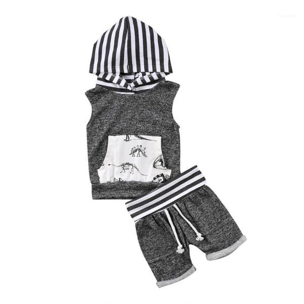 2019 new casual toddler kids baby boy sleeveless striped hooded tank +shorts pants 2pcs kid outfit dinosaur clothes set1, White
2019 new casual toddler kids baby boy sleeveless striped hooded tank +shorts pants 2pcs kid outfit dinosaur clothes set1, White