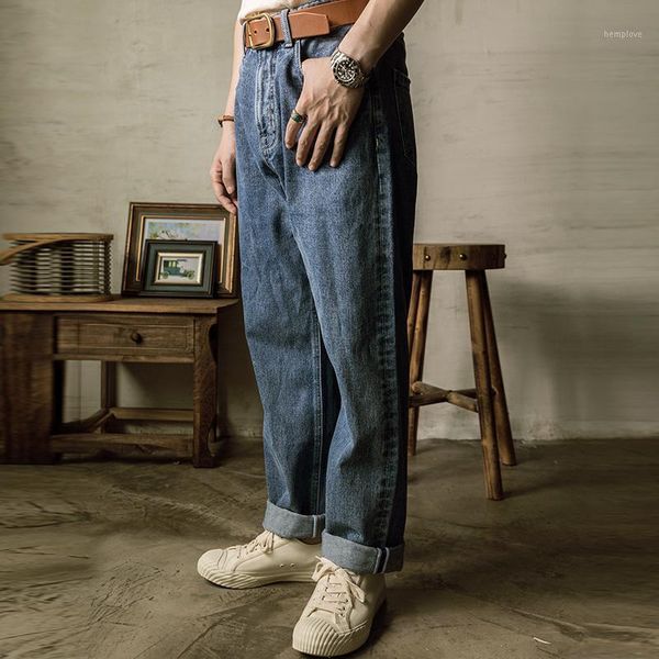 red light wash 55501 biker jeans 12oz denim summer straight fit pants1, Blue
red light wash 55501 biker jeans 12oz denim summer straight fit pants1, Blue