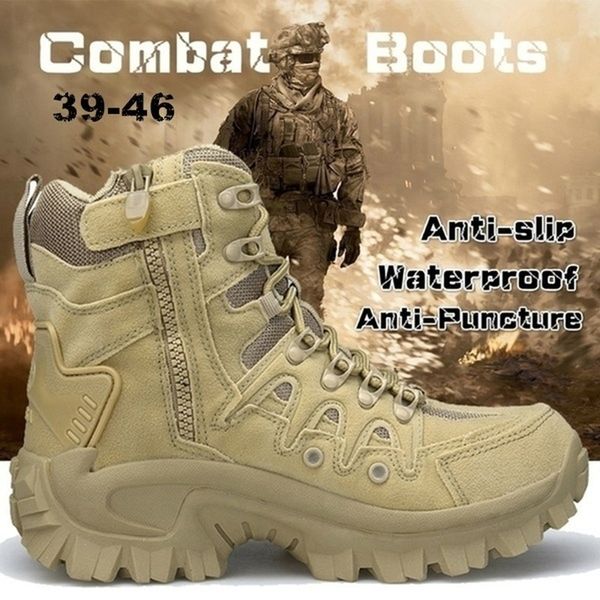 outdoor men hiking shoes breathable sand military tactical combat army boots desert training sneakers anti-slip trekking shoes 201019, Black
outdoor men hiking shoes breathable sand military tactical combat army boots desert training sneakers anti-slip trekking shoes 201019, Black
