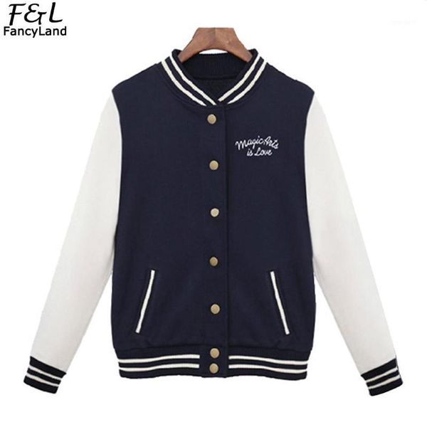 women's jackets single jacket sleeve casual letter baseball neck hooded short autumn sweatshirt v slim women coat long breasted sportin, Black;brown
women's jackets single jacket sleeve casual letter baseball neck hooded short autumn sweatshirt v slim women coat long breasted sportin, Black;brown